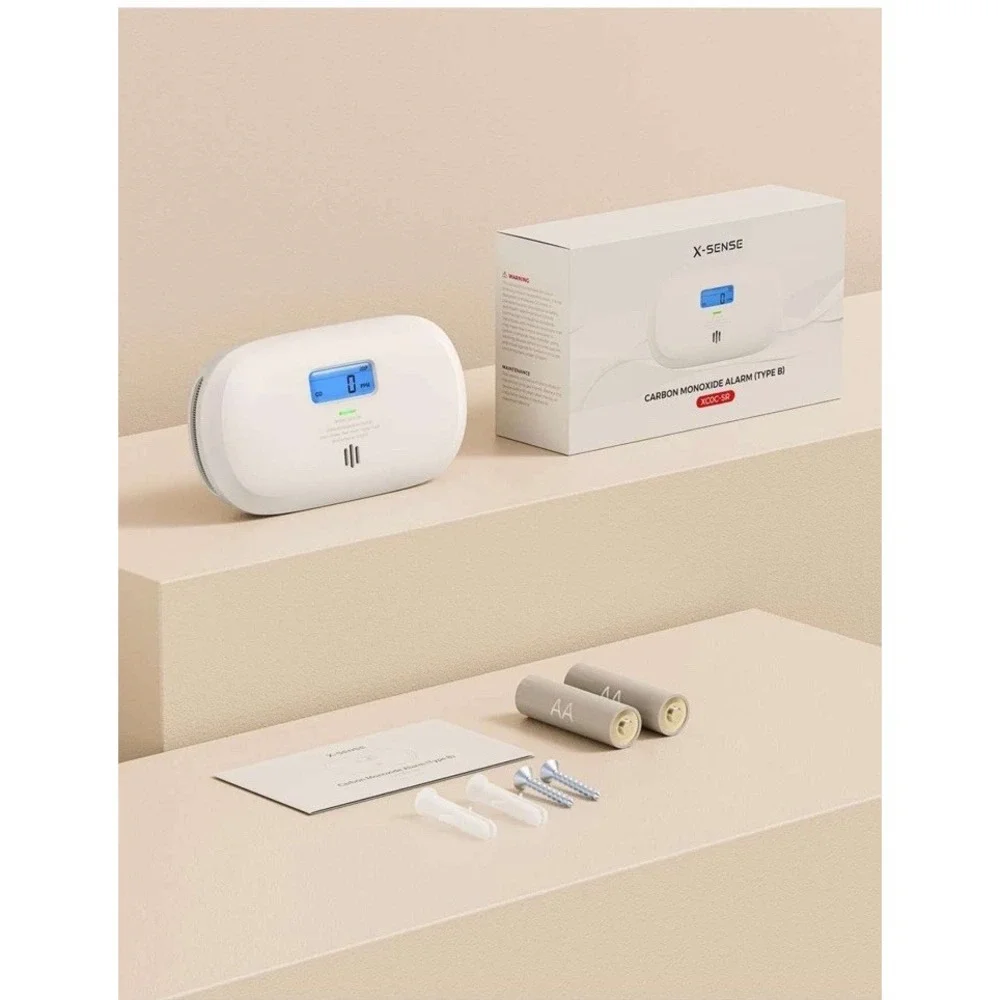 X Sense Carbon Monozide Detector Replaceable Battery Powered‎